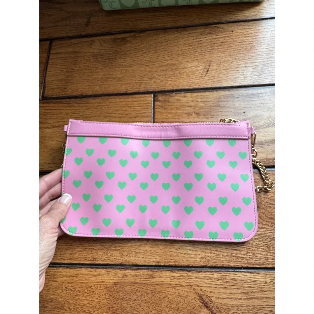 Juicy Couture Y2K Sweet Break Time 2 in 1‎ Tots Bag AND Wristlet Heart Checkered